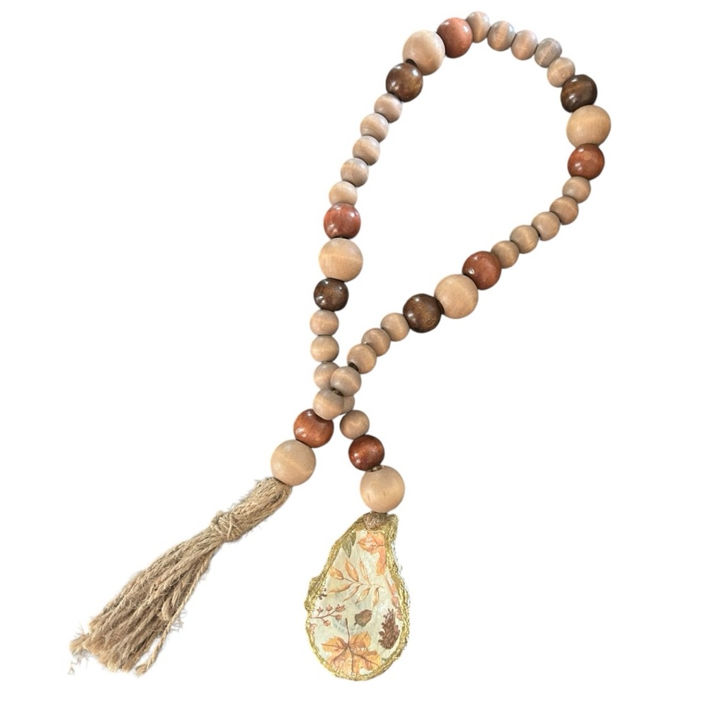 Handmade Beaded Fall Oyster Shell Garland‎